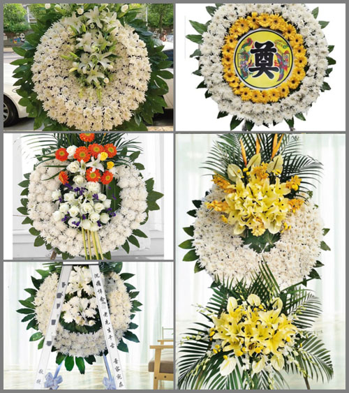 广东梅州市蕉岭县新铺镇三坑村花圈速递